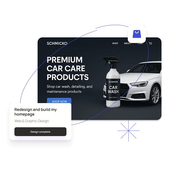 Illustrations of Shopify development and design - Slide 1